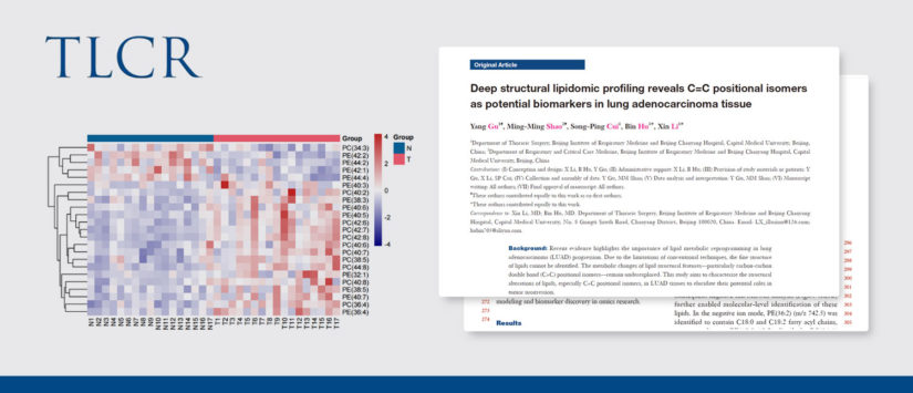 脂质组学研究速递 | 北京朝阳医院团队揭示肺腺癌脂质C=C位置异构体的潜在生物标志物价值